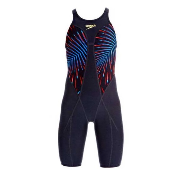 Speedo Fastskin3 Elite Recordbreaker Kneeskin Navy/Red SR4 - Picture 1 of 9